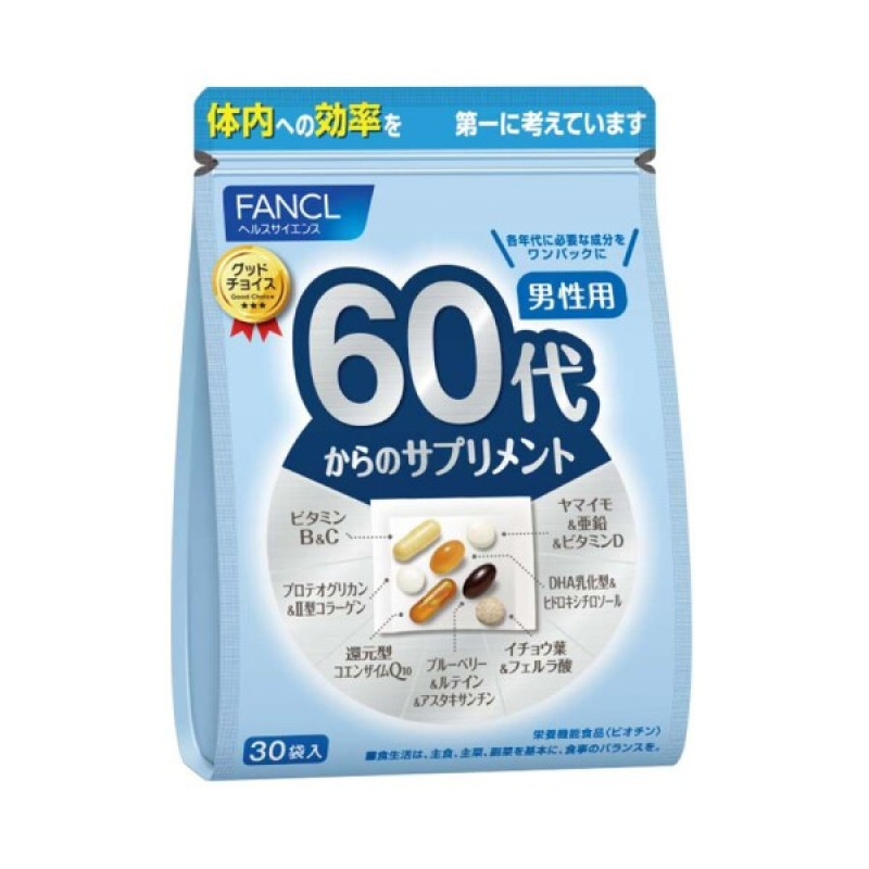 Комплексные витамины для мужчин после 60 лет Fancl, Япония на 30 дней