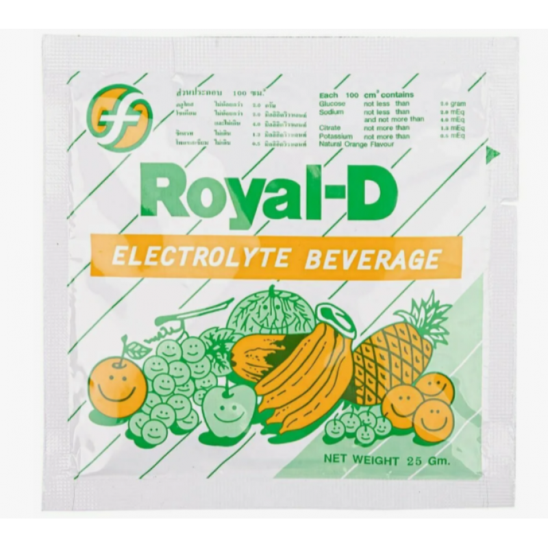 Электролитный напиток "Royal-D" с цитрусовым вкусом Таиланд, 25 г
