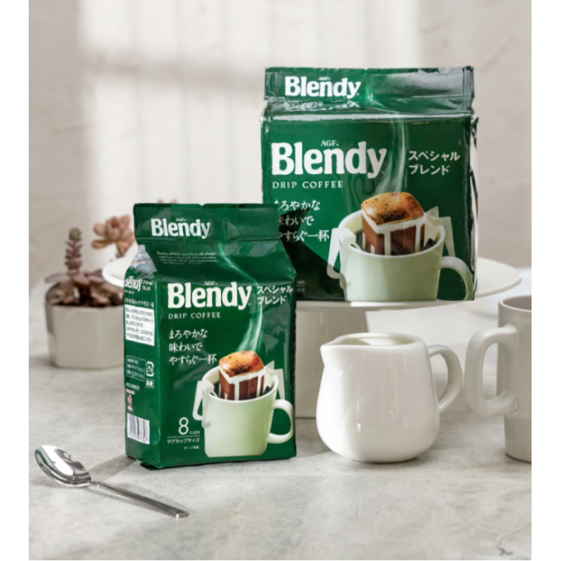 Кофе натуральный молотый в дрип пакете Blendy Mild Blend AGF, Япония, 8 шт