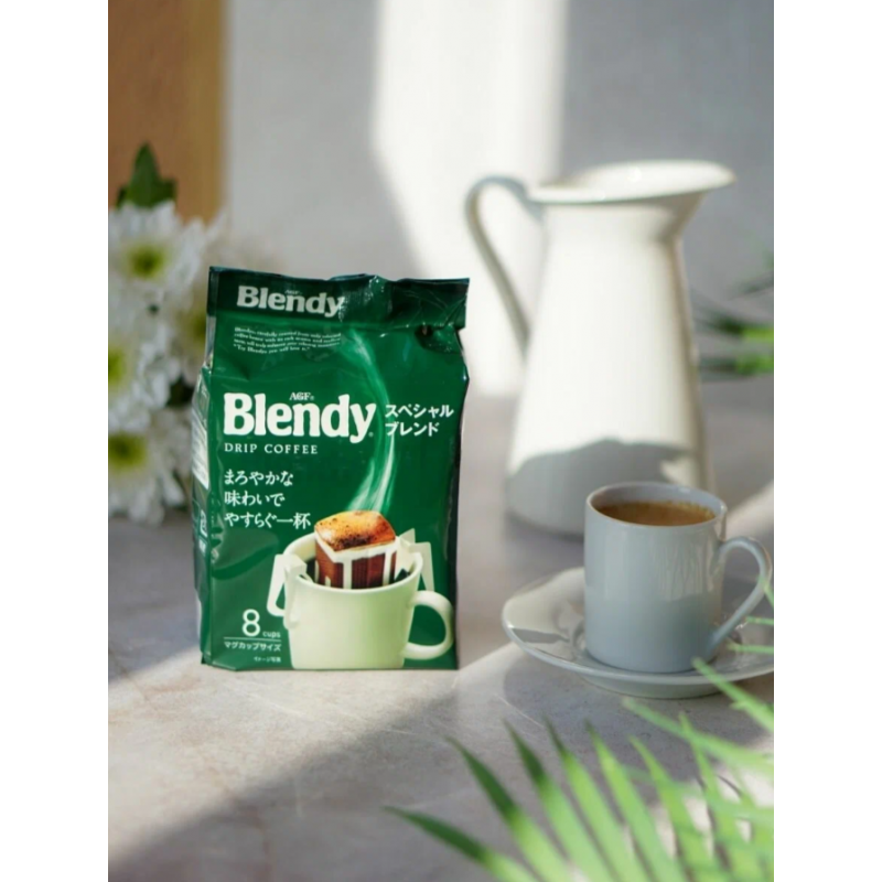 Кофе натуральный молотый в дрип пакете Blendy Mild Blend AGF, Япония, 8 шт