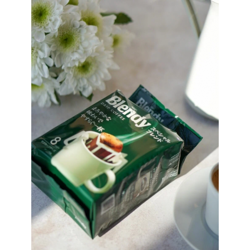 Кофе натуральный молотый в дрип пакете Blendy Mild Blend AGF, Япония, 8 шт