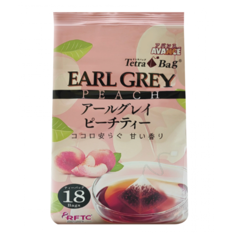 Чай черный бергамот Earl Grey "Персик" Avance Япония, 18 пак.