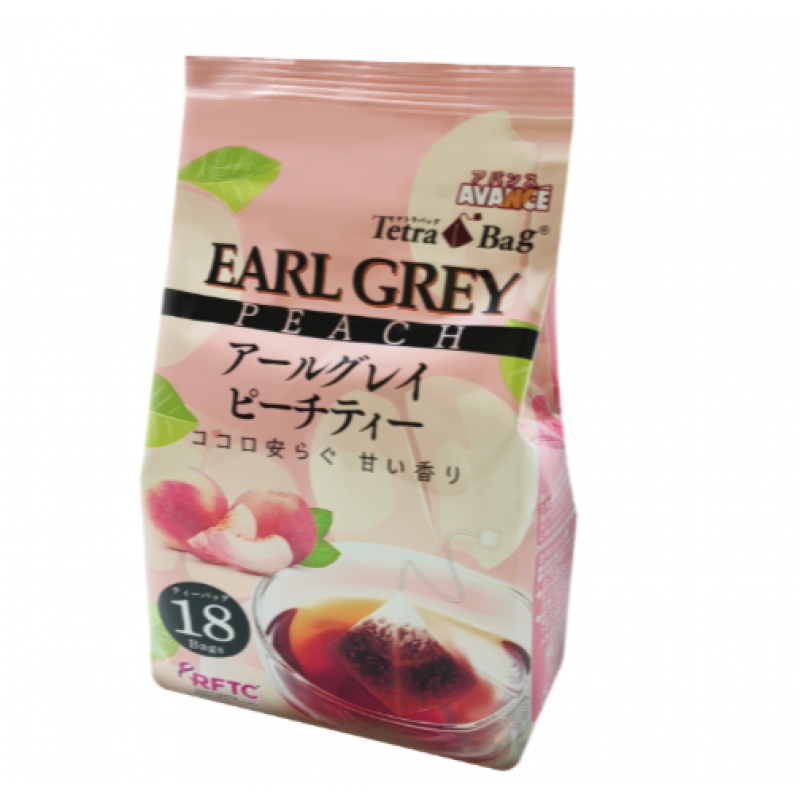 Чай черный бергамот Earl Grey "Персик" Avance Япония, 18 пак.