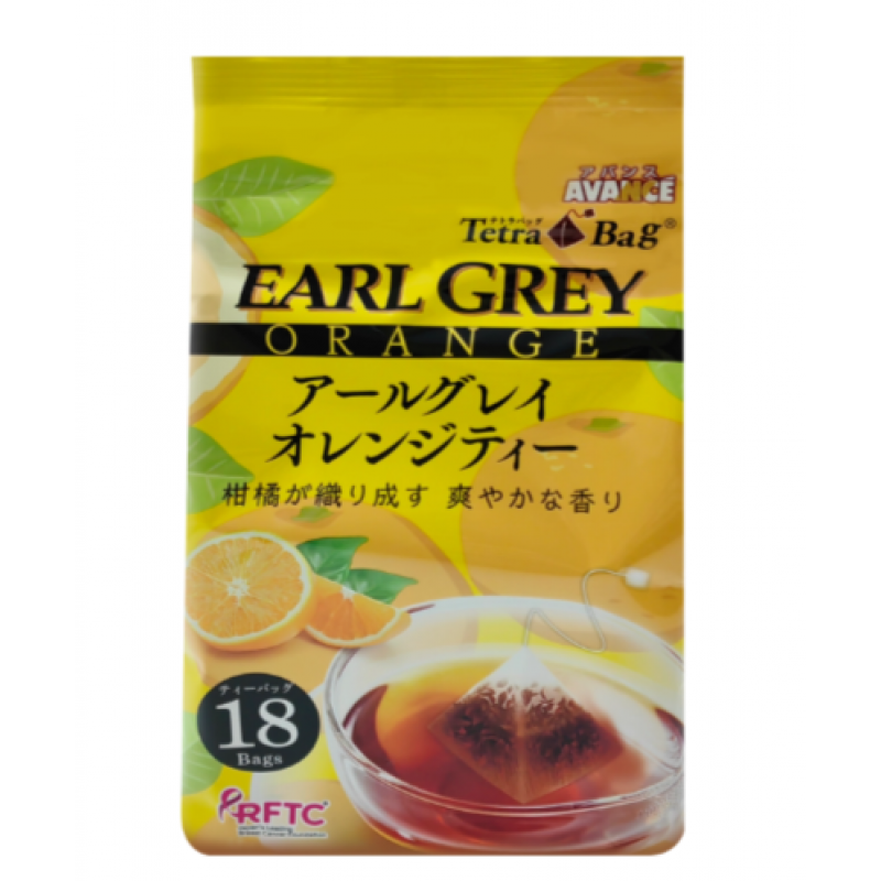 Чай черный бергамот Earl Grey "Бодрящий апельсин" Avance Япония, 18 пак.