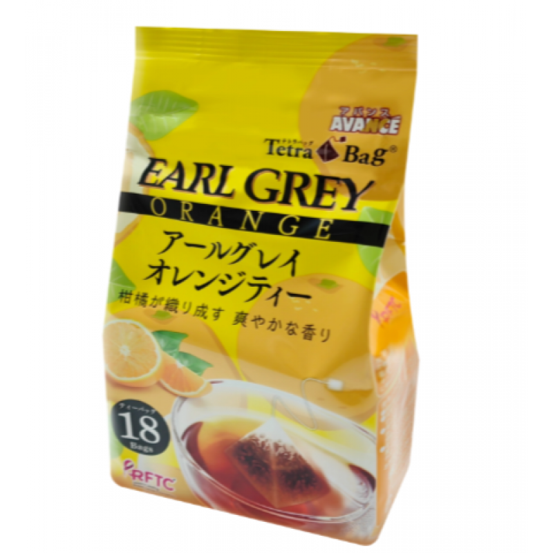 Чай черный бергамот Earl Grey "Бодрящий апельсин" Avance Япония, 18 пак.