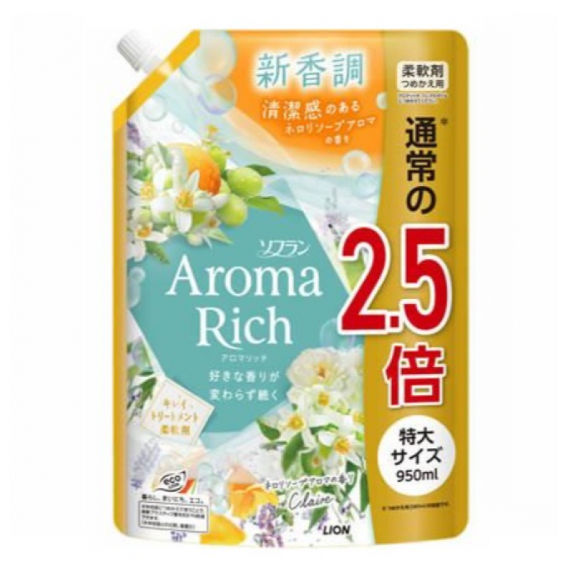 Кондиционер для белья "Клэр" с натуральными маслами Aroma Rich, 950 мл