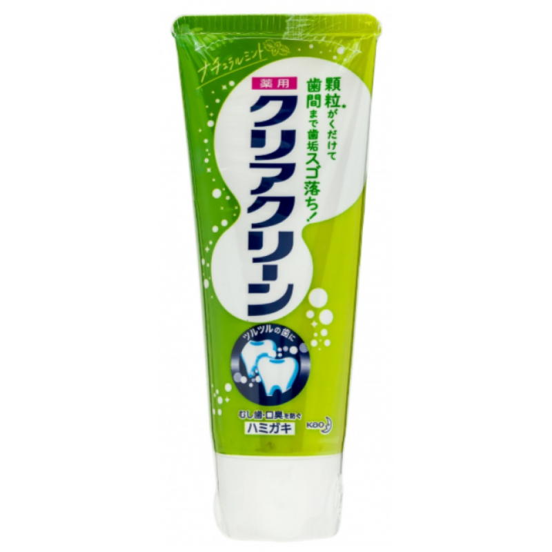 Лечебная зубная паста с микрогранулами Натуральная мята"Clear Clean Natural Mintha" KAO, 120 г