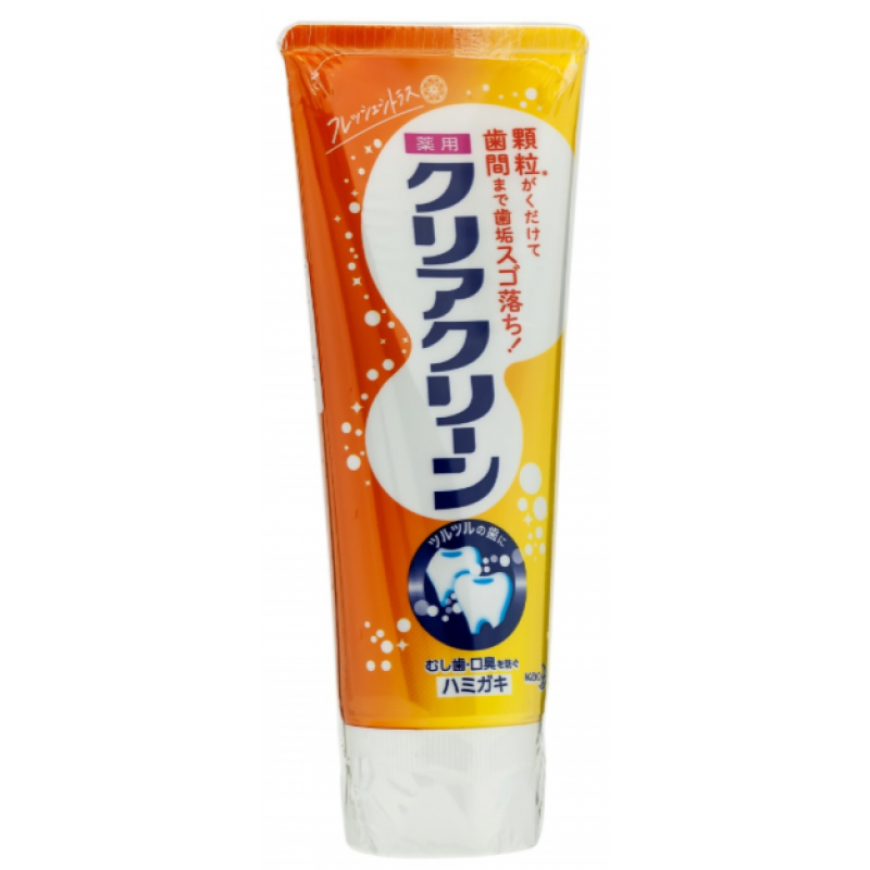 Лечебная зубная паста с микрогранулами Освежающий цитрус "Clear Clean Fresh Citrus" KAO, 120 г