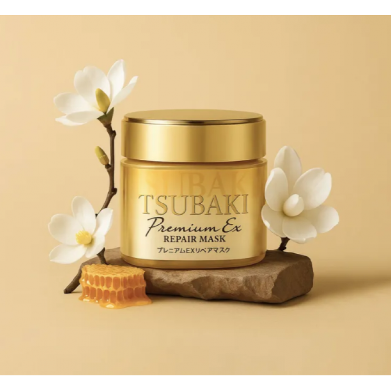 Премиальная восстанавливающая маска для волос Shiseido Tsubaki Япония, 180 г