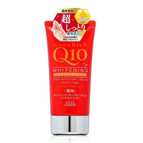 Глубокоувлажняющий крем для рук Coen Rich Q10 с коэнзимом Q10, с антивозрастным эффектом, без аромата, KOSE, 80 гр.