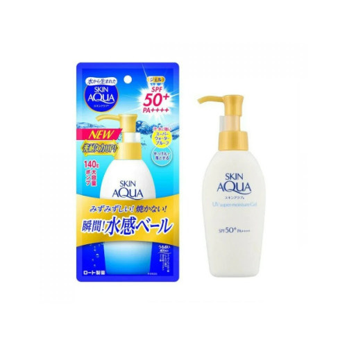 Солнцезащитный увлажняющий гель для лица и тела Skin Aqua UV Super Moisture UV Gel SPF 50+, Rohto Pharmaceutical Co., Ltd,140 гр Япония