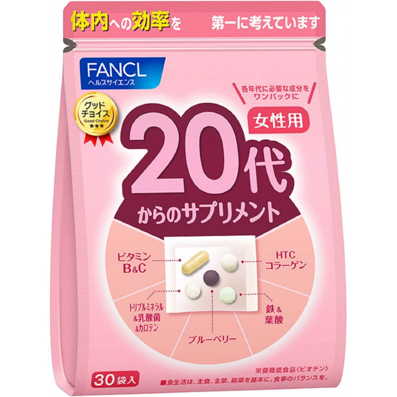 Комплекс витаминов для женщин 20+ Fancl Япония, на 30 дней