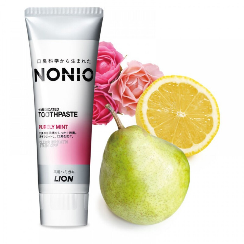 Профилактическая зубная паста Аромат фруктов и мяты Nonio Lion Япония, 130 г