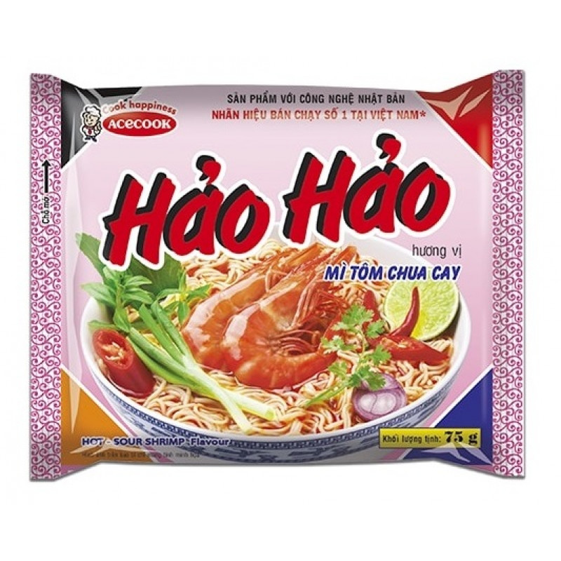 Лапша быстрого приготовления со вкусом острой креветки HAO HAO, Вьетнам
