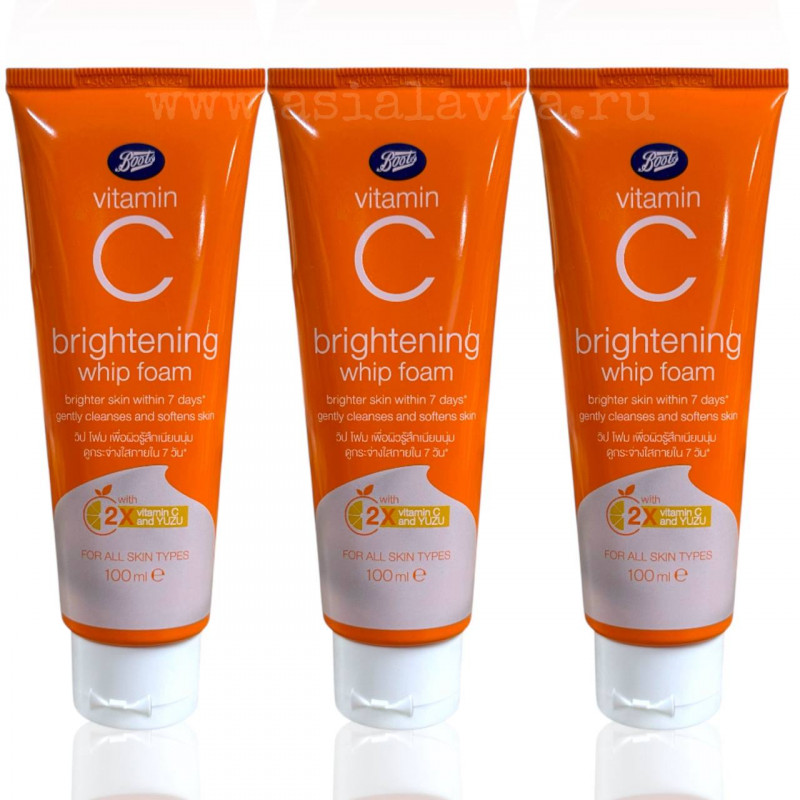 Осветляющая пенка для лица с витамином С и юдзу Boots, 100 мл