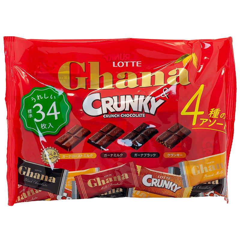 Шоколадное ассорти Ghana Crunky 34 шт, 129 гр