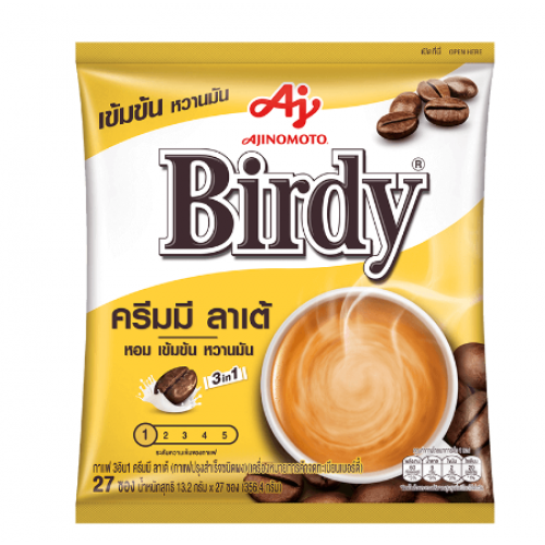 Растворимый кофе 3 в 1 Birdy Сливочный латте, 27 шт