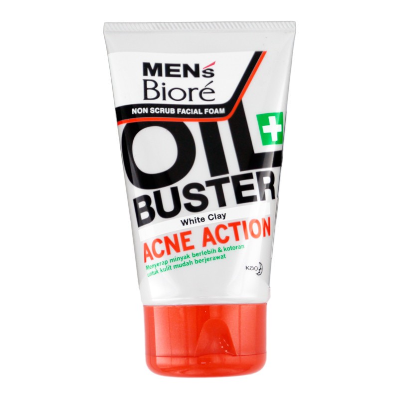 Гель для умывания мужской против акне.Biore Men s Non Scrub Facial Foam Face Wash Cleanser Oil Buster Acne Action, Biore, 100 гр.