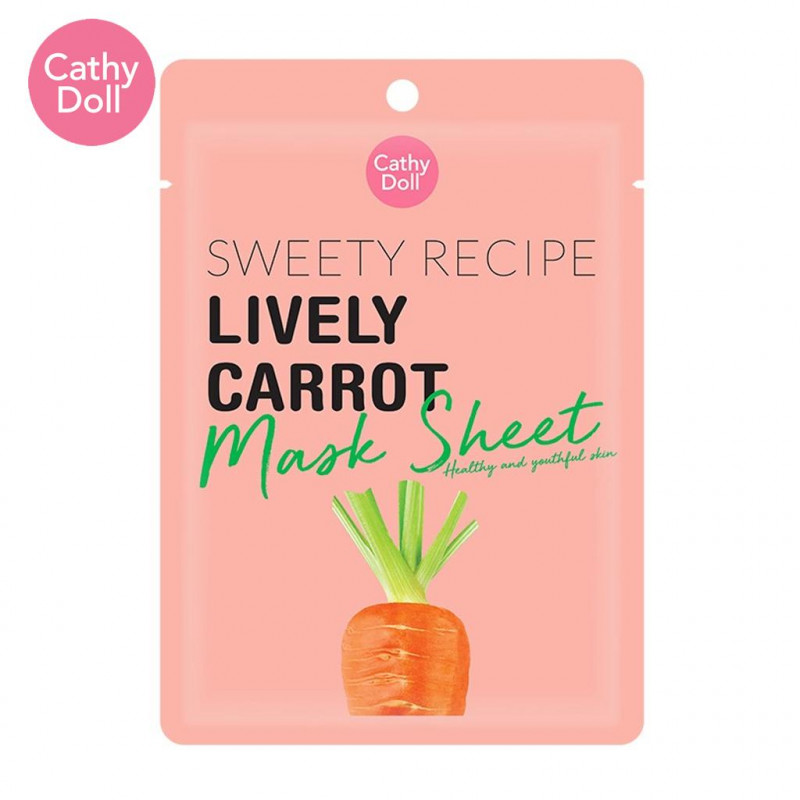 Маска для лица тканевая с морковью «Здоровье и Молодость» CATHY DOLL, 25 г