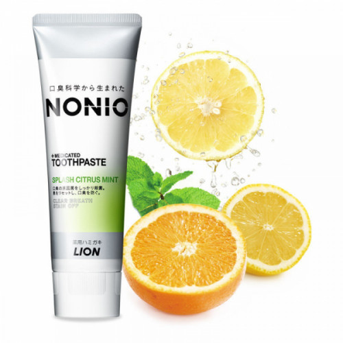 Профилактическая зубная паста Аромат цитрусов и мяты Nonio Lion Япония, 130 г