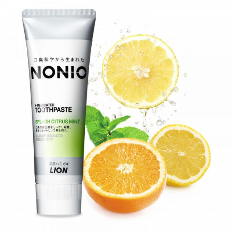 Профилактическая зубная паста Аромат цитрусов и мяты Nonio Lion Япония, 130 г