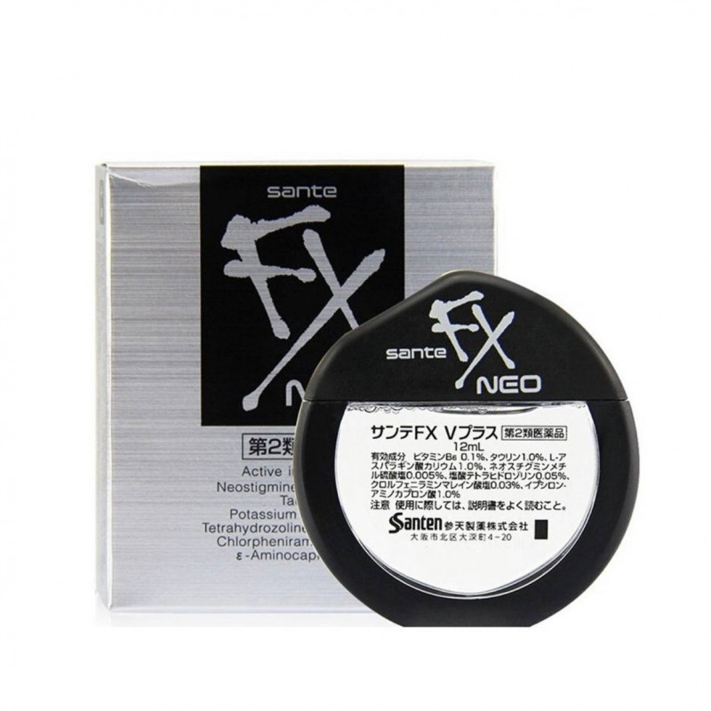 Японские витаминизированные капли для глаз Sante FX neo, 12 мл.