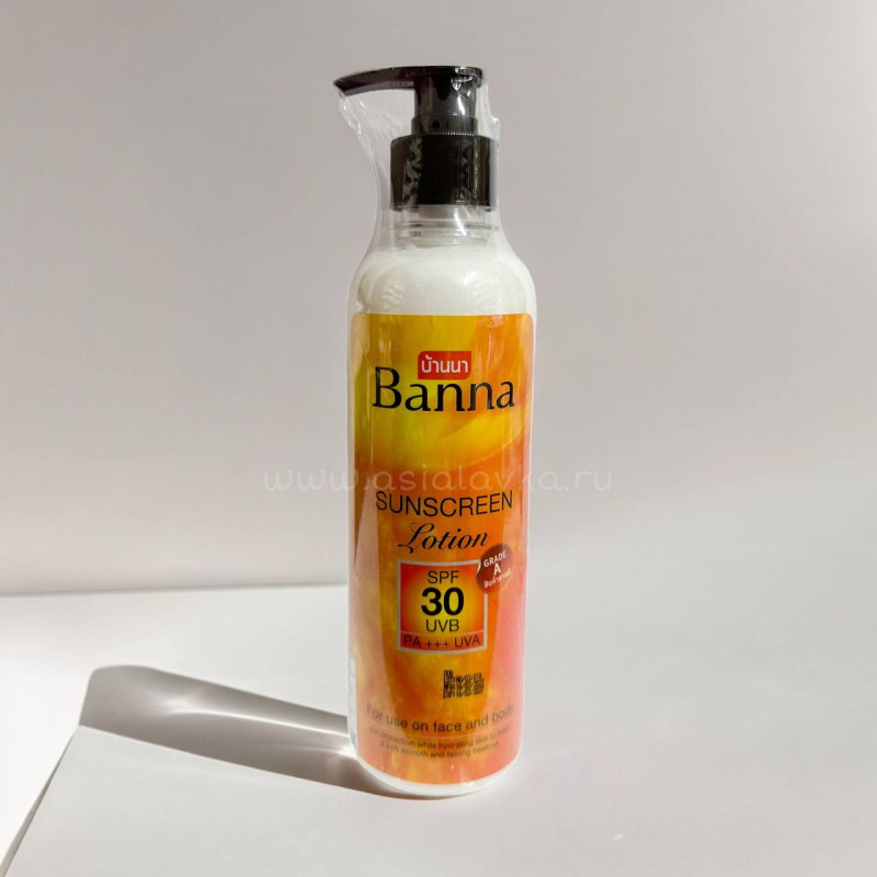 Солнцезащитный лосьон д/тела SPF30 PA+++ UVA Banna Таиланд, 360 мл