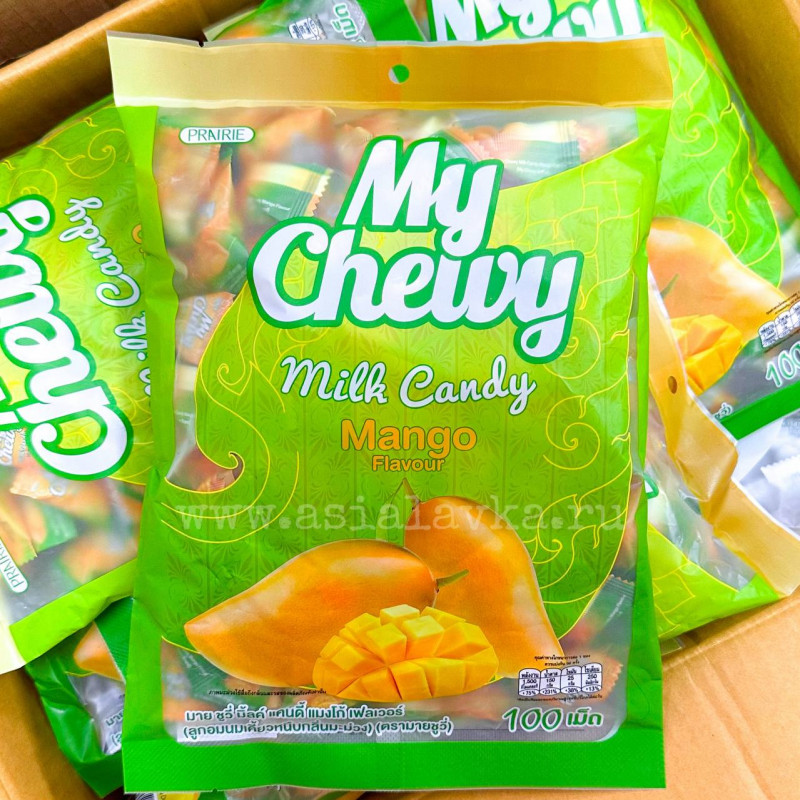 Тайские молочные жевательные конфеты "Манго + сливки" My Chewy, 360 г