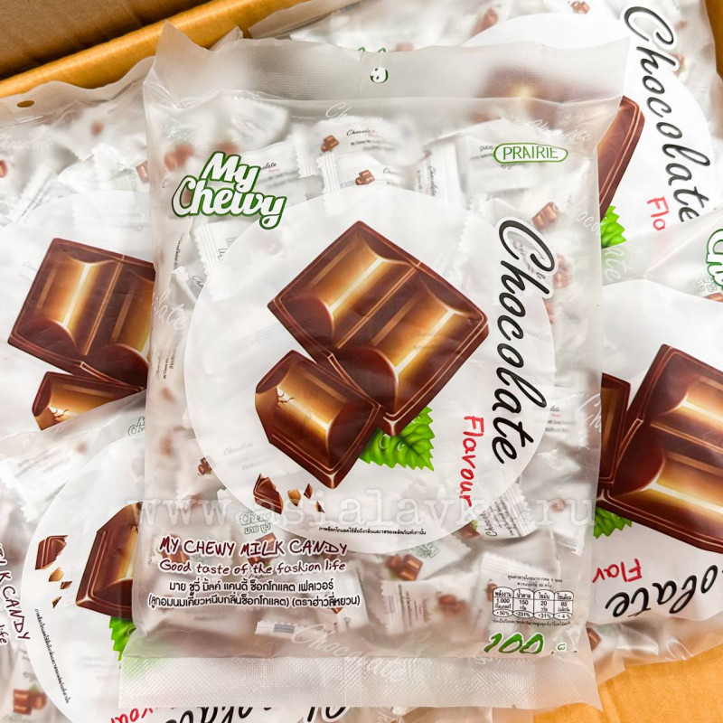 Тайские молочные жевательные конфеты "Шоколад + сливки" My Chewy, 360 г
