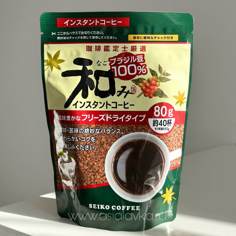 Кофе растворимый сублимированный Seiko Coffee, 80 г