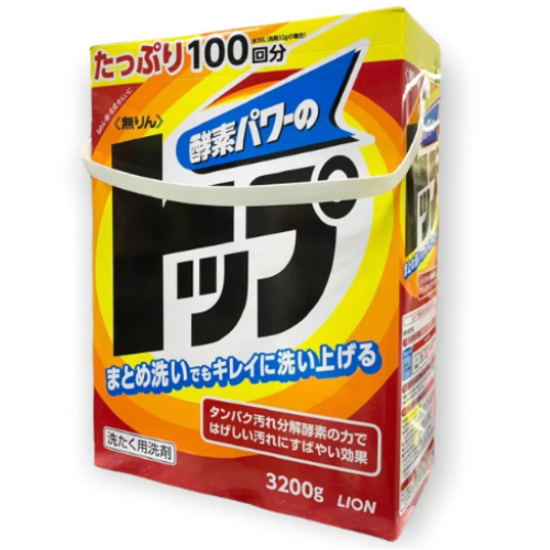 Японский стиральный порошок сила ферментов LION Top, на 100 стирок 3,2 кг