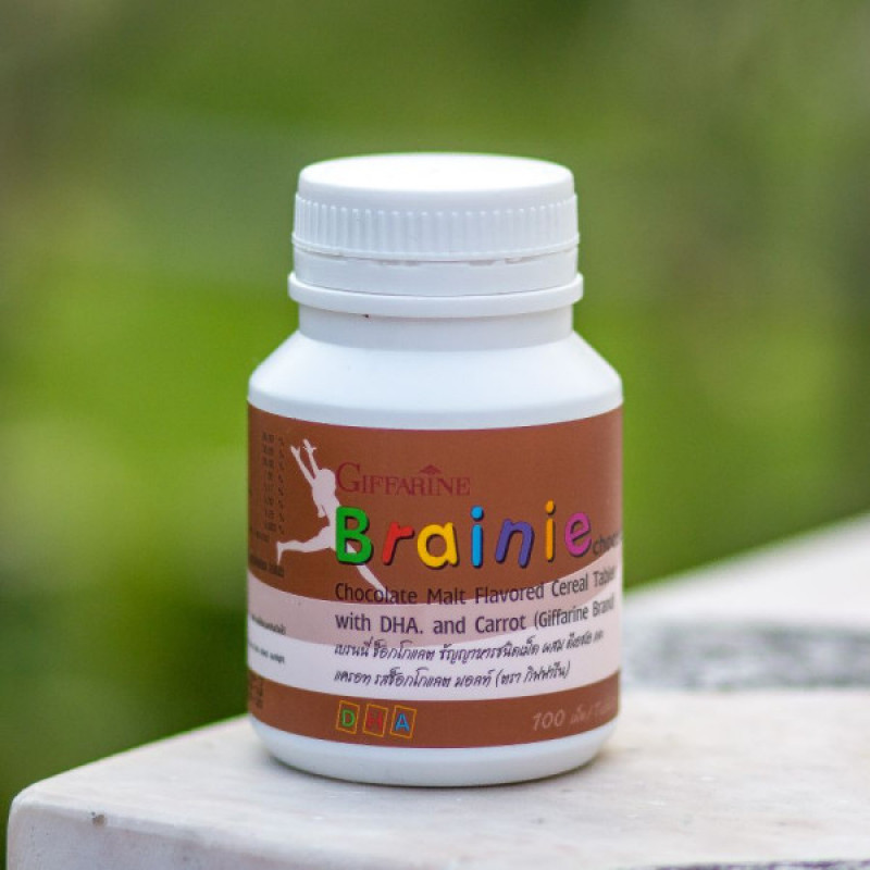 Детские жевательные витамины для мозга со вкусом шоколада Giffarine Brainie 100 табл