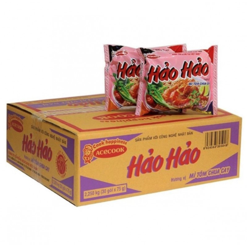 Лапша быстрого приготовления со вкусом острой креветки HAO HAO, Вьетнам