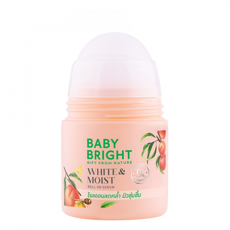 Дезодорант роликовый с увлажняющей сывороткой «Мед и персик» BABY BRIGHT Таиланд, 50 мл