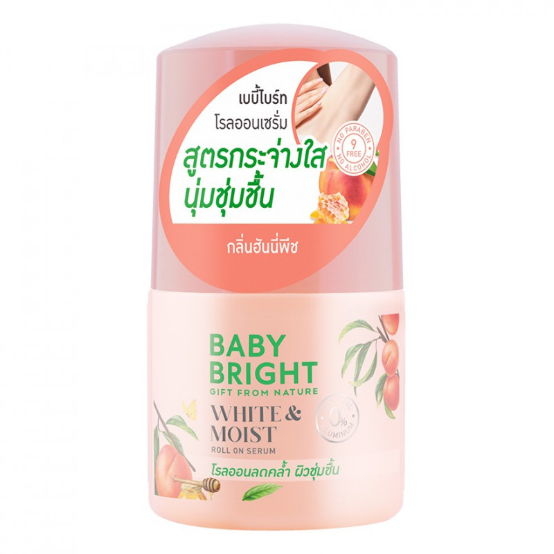 Дезодорант роликовый с увлажняющей сывороткой «Мед и персик» BABY BRIGHT Таиланд, 50 мл